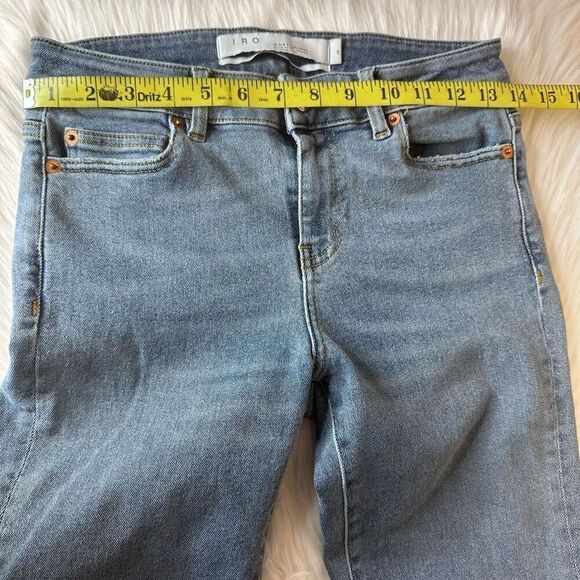 IRO Skinny Mid Rise Jeans Raw Hem Size 26 - Picture 8 of 9